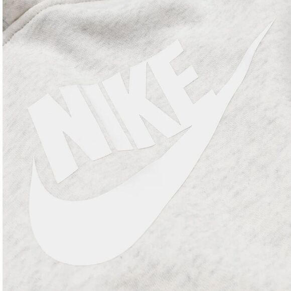 Nike Women's Graphic Hoodie Sweatshirt - NSW CLUB FLEECE CROP Oatmeal Heather M - Picture 2 of 7